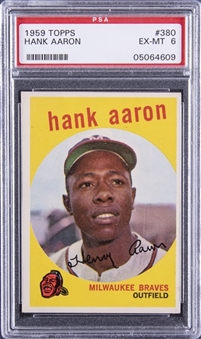 1959 Topps #380 Hank Aaron - PSA EX-MT 6 